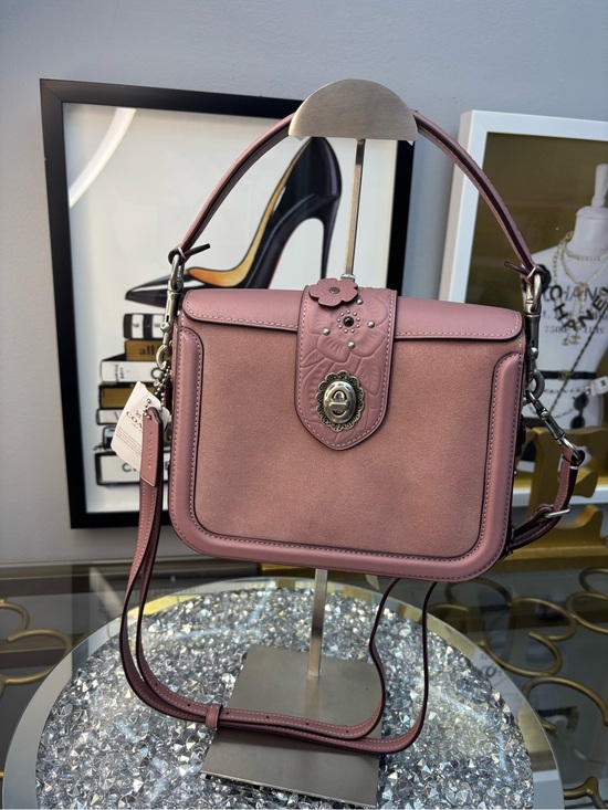Coach Handbags - Coach 2017 Page Crossbody Bag with Tea Rose Tooling NWT